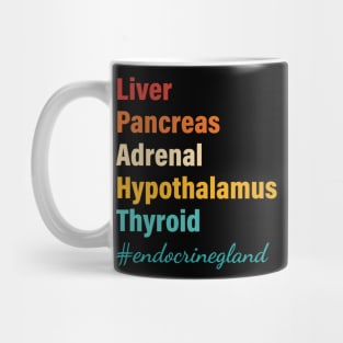 Liver Pancreas Adrenal Hypothalamus Thyroid Endocrine Gland Mug